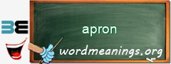 WordMeaning blackboard for apron